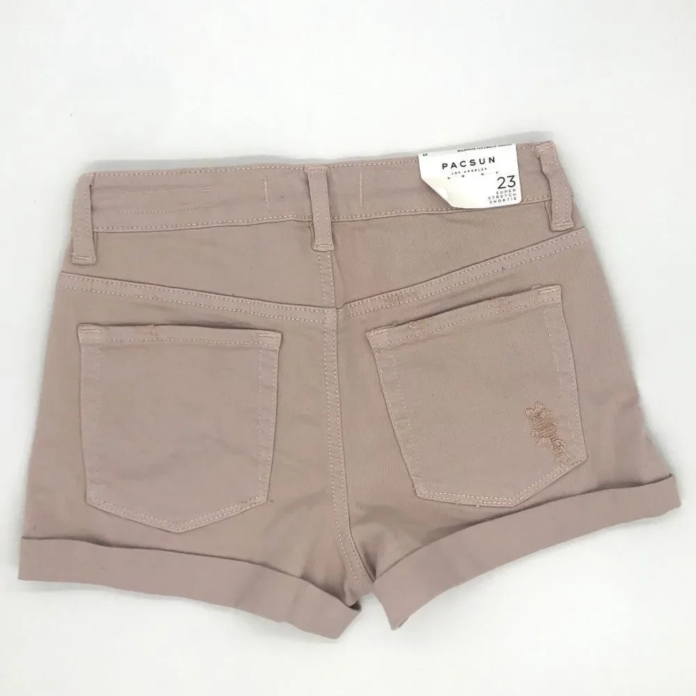 PacSun Semi Distresses Super Stretch Shortie NWT - Picture 2 of 3